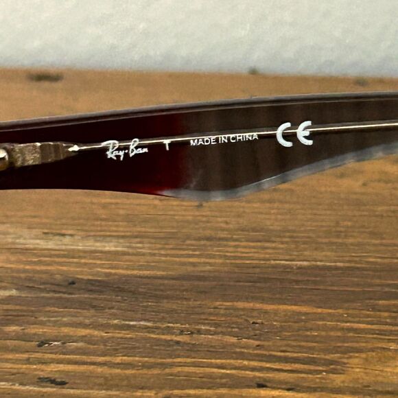 Ray Ban Optics RB5206-5517 Eyeglasses Maroon Gray Full Rim Rectangle FRAMES ONLY - Picture 6 of 7